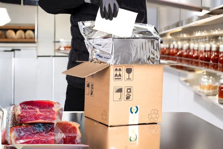 Colis isotherme pour le transport de produits réfrigérés et surgelés