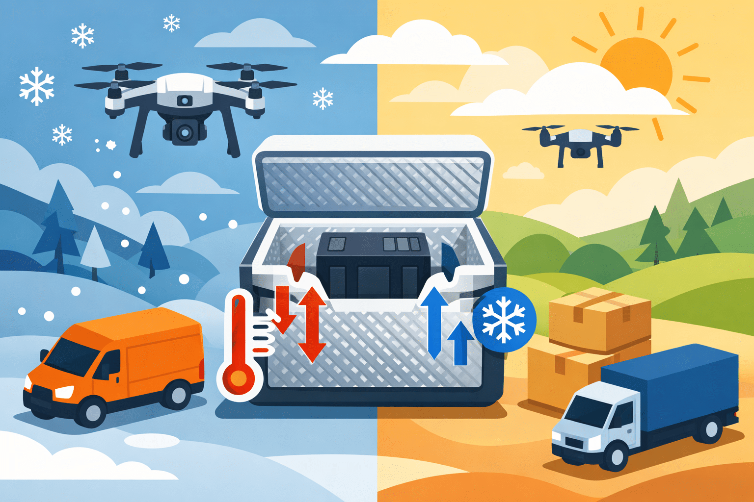 emballage isotherme drone